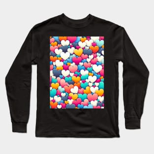 Colorful Hearts Long Sleeve T-Shirt